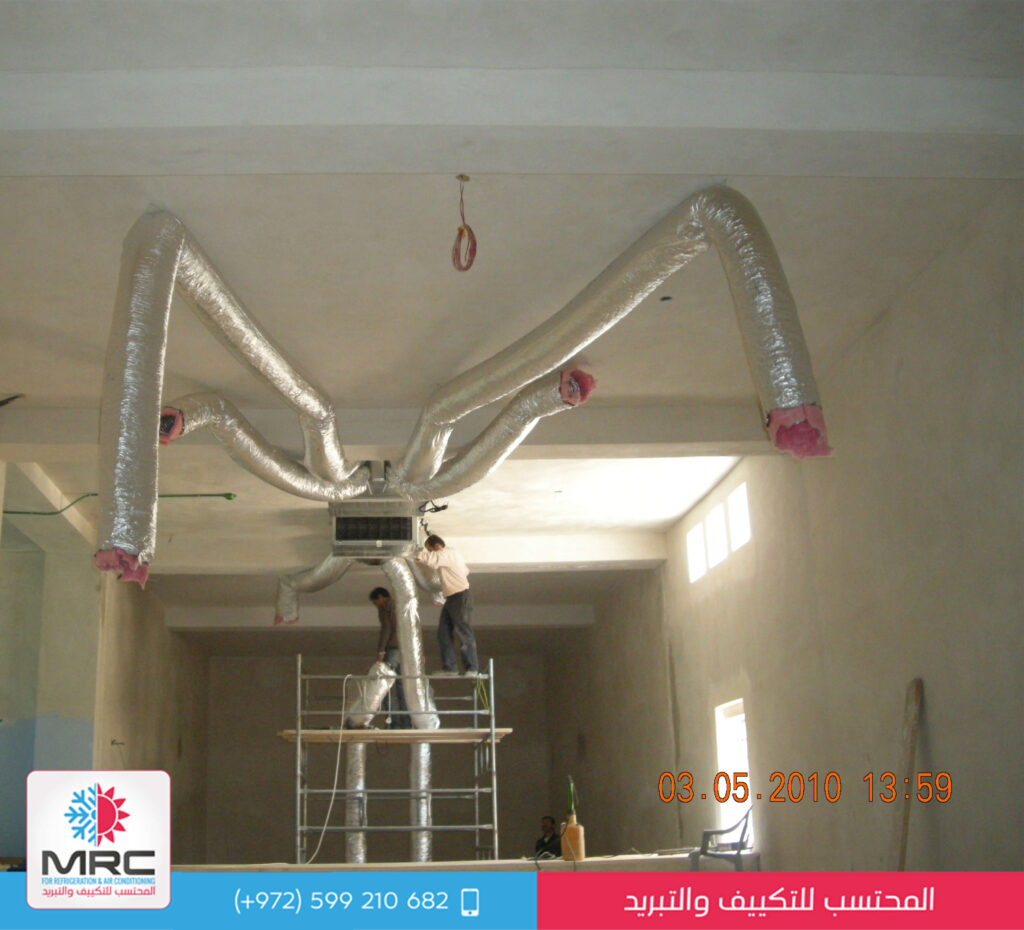 مشروع تكييف الصالة الرياضية لبلدية الخليل من تنفيذ المحتسب للتكييف